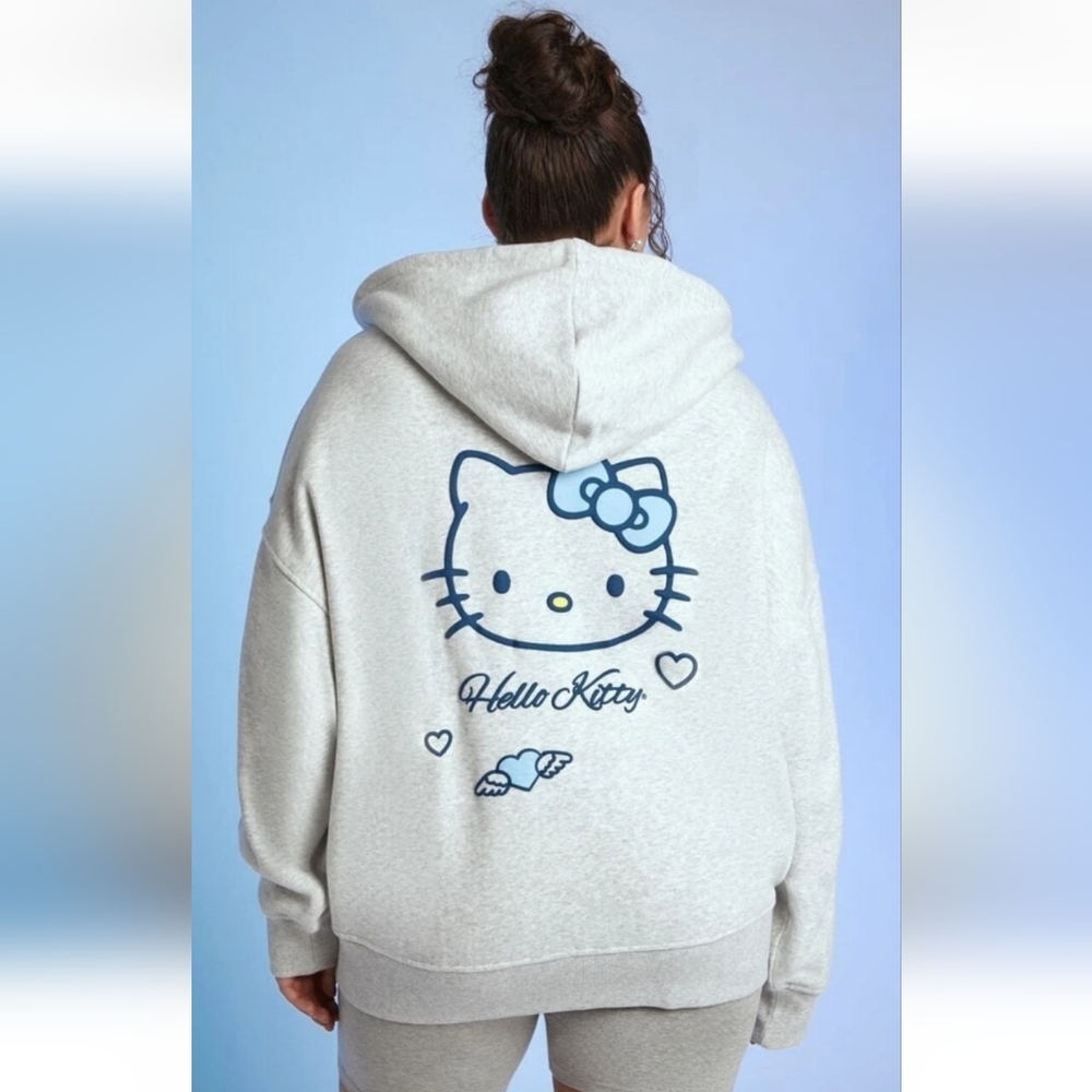 Hello Kitty Fleece Zip-Up Hoodie Angel Collection Adult Size S Forever 21